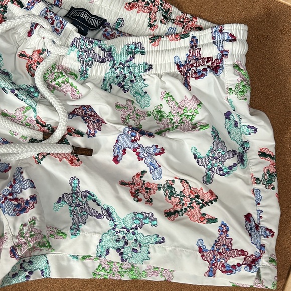 Vilebrequin Men's Watercolor Turtle Print Superflex Swim Trunks XS - Picture 6 of 16